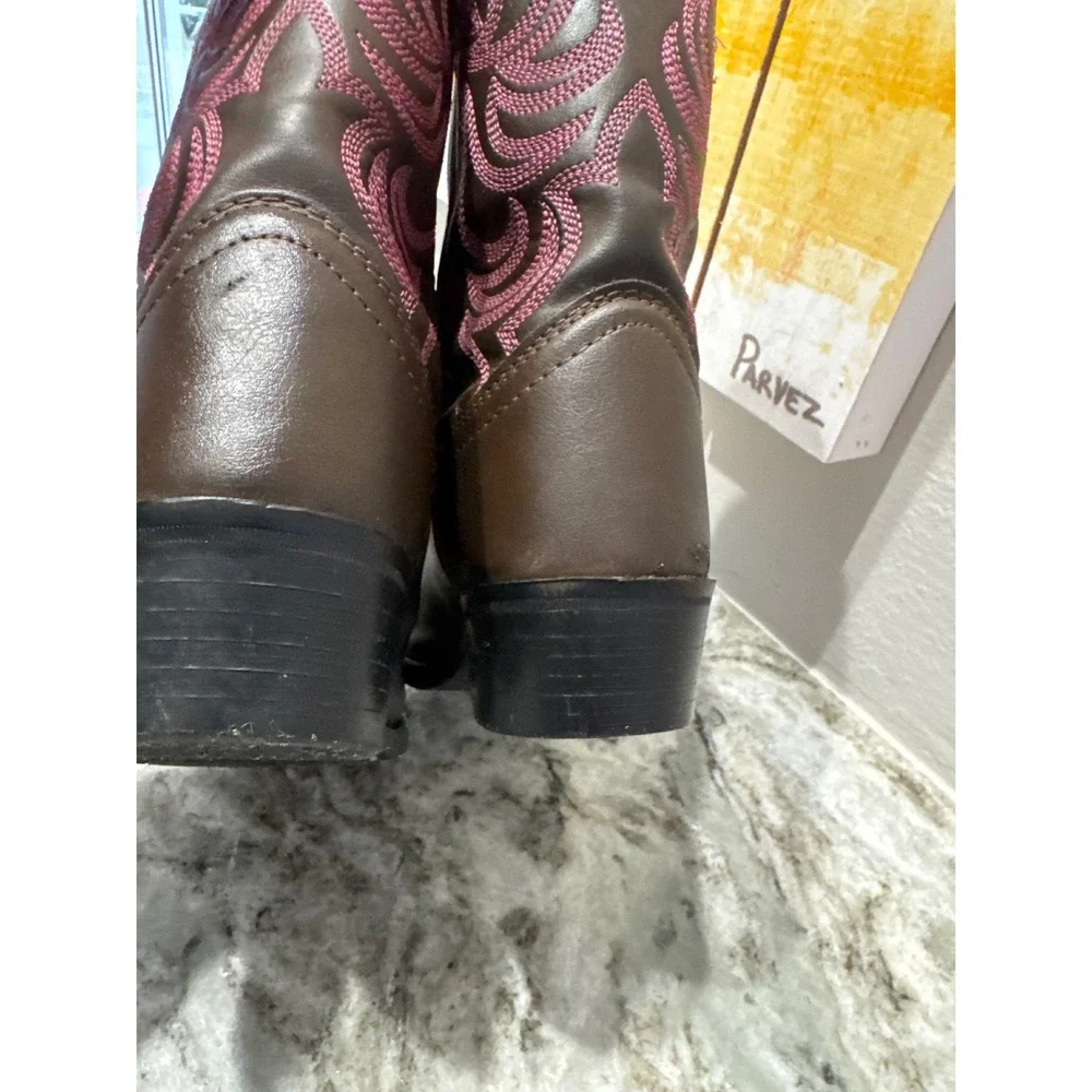 SMOKY‎ MOUNTAIN GIRLS' MONTEREY WESTERN BOOTS - ROUND TOE Size 2.5